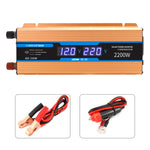 Carmaer Convertitore di potenza per uso domestico con doppio display digitale multifunzione per auto da 24 V a 220 V 2200 W, 24V to 220V 2200W