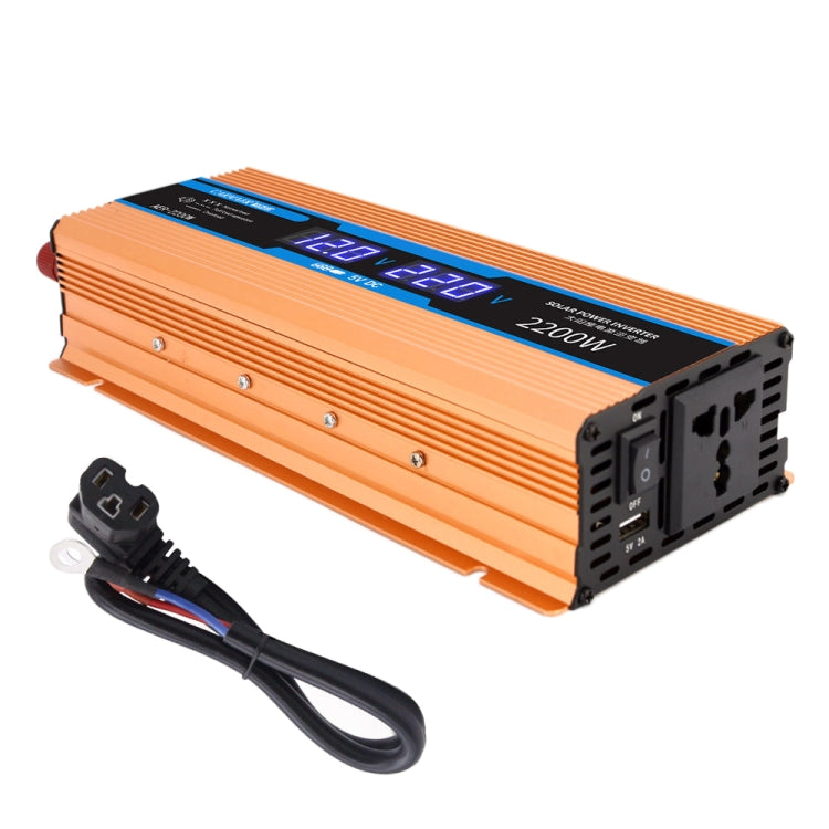 Carmaer Convertitore di potenza per uso domestico con doppio display digitale multifunzione per auto da 48 V a 220 V 2200 W, 48V to 220V 2200W
