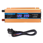 Carmaer Convertitore di potenza per uso domestico con doppio display digitale multifunzione per auto da 48 V a 220 V 2200 W, 48V to 220V 2200W