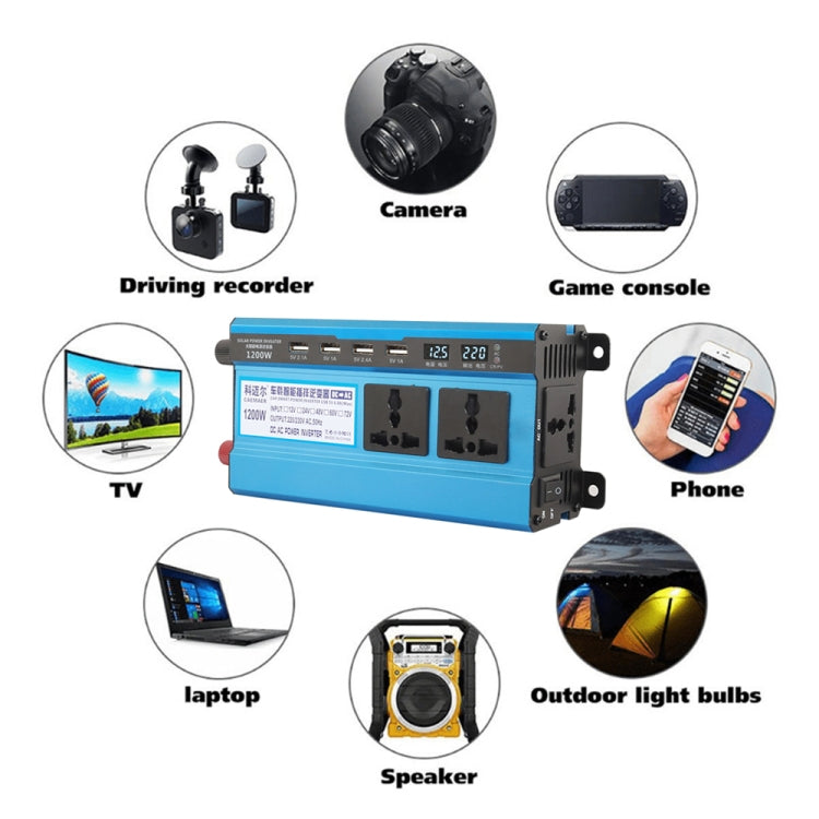 Convertitore di potenza 48V a 220V 1200W con doppio display digit