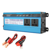 Carmaer Convertitore di potenza per uso domestico con doppio display digitale per auto a tre prese da 24 V a 220 V 2200 W, 24V to 220V 2200W