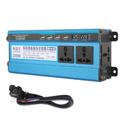 Carmaer Convertitore di potenza per uso domestico con doppio display digitale per auto a tre prese da 48 V a 220 V 2200 W, 48V to 220V 2200W