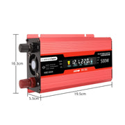 Carmaer Convertitore di alimentazione domestica con display LCD per auto da 12V a 110V 500W US Plug, US Plug 12V to 110V 500W