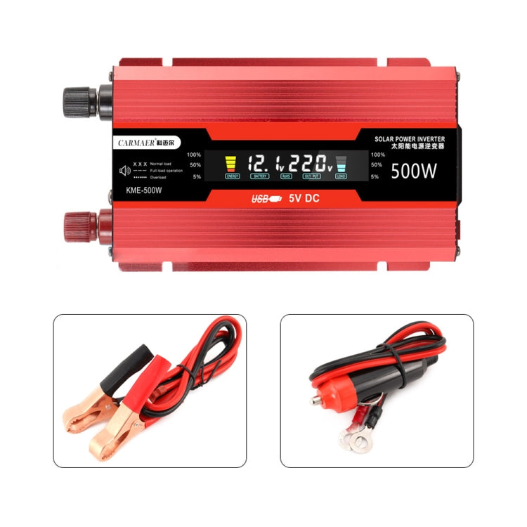 Convertitore di alimentazione 12V a 220V 500W con display LCD