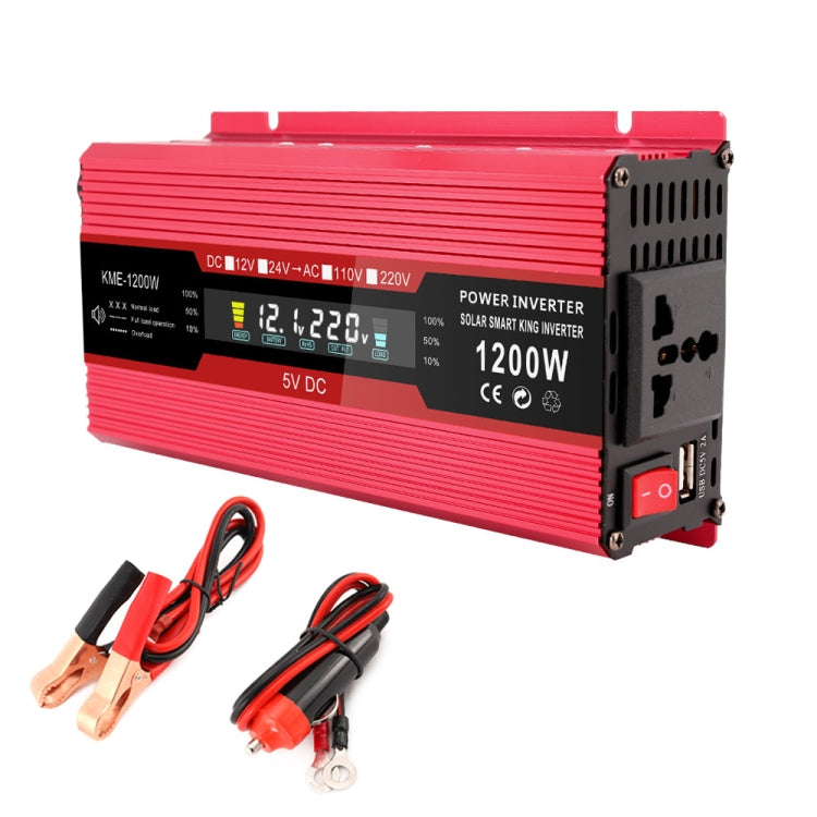 Convertitore alimentazione auto 12V a 220V 1200W con display LCD