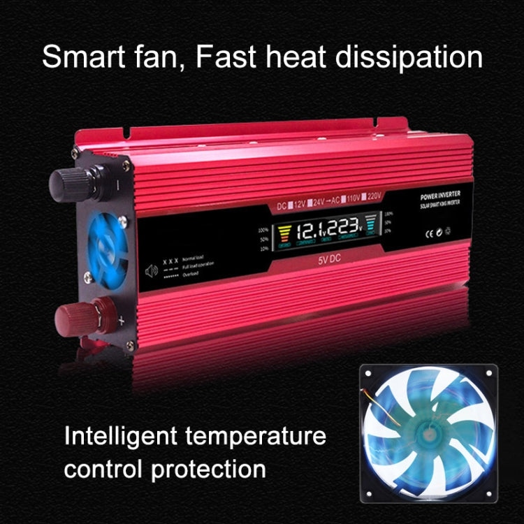 Convertitore di alimentazione 12V a 220V 2000W con display LCD