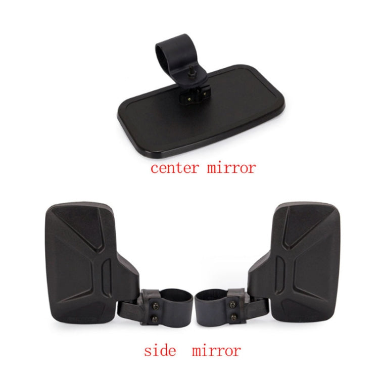 Universale per veicoli fuoristrada Set combinato specchietto retrovisore centrale specchietto laterale per UTV / ATV, Side Mirror Combination Set