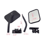SF-JP-003 Coppia Specchietto retrovisore per porta laterale auto Lente ad angolo regolabile Specchietto esterno per punto cieco per Jeep Wrangler, SF-JP-003