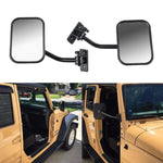 SF-JP-003 Coppia Specchietto retrovisore per porta laterale auto Lente ad angolo regolabile Specchietto esterno per punto cieco per Jeep Wrangler, SF-JP-003