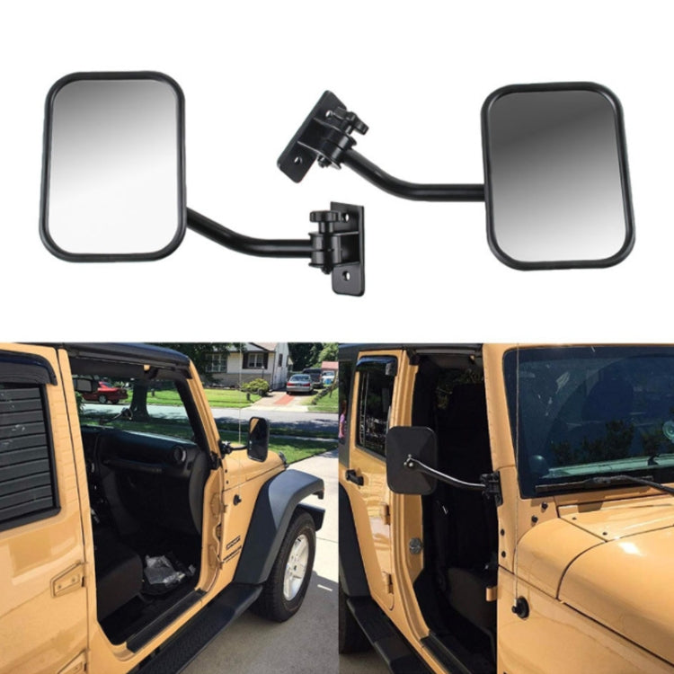 SF-JP-003 Coppia Specchietto retrovisore per porta laterale auto Lente ad angolo regolabile Specchietto esterno per punto cieco per Jeep Wrangler, SF-JP-003