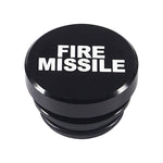 2 pezzi di copertura antipolvere per accendisigari in metallo con lettera FIRE MISSILE per auto/moto, FIRE MISSILE (Black), FIRE MISSILE (Red)