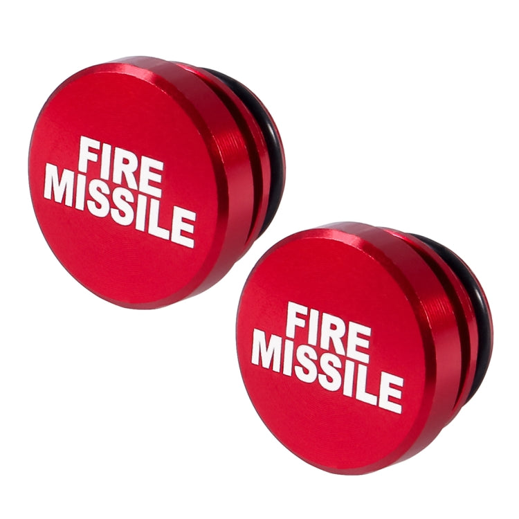 2 pezzi di copertura antipolvere per accendisigari in metallo con lettera FIRE MISSILE per auto/moto, FIRE MISSILE (Black), FIRE MISSILE (Red)