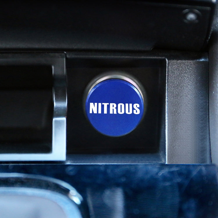 2 pezzi di copertura antipolvere per accendisigari in metallo con lettera NITROUS per auto/moto, NITROUS