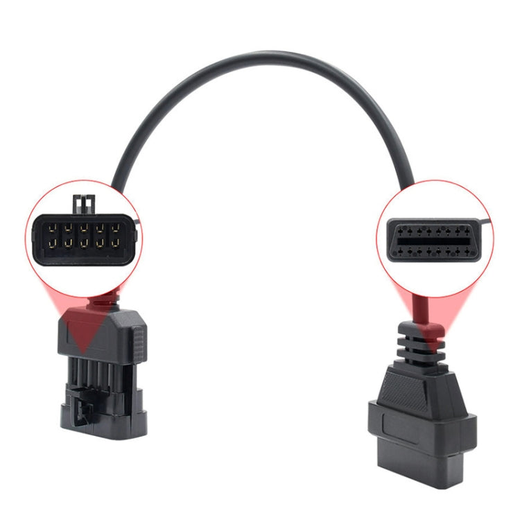 Cavo adattatore diagnostico OBDII per cavo di conversione OBD2 per auto da 10 pin a 16 pin per Opel, For Opel 10Pin