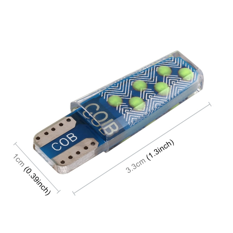 10 pezzi T10 DC12V / 1,2 W Luce di ingombro per auto 12 LED COB Perline lampada, 12LEDs COB (Ice Blue Light), 12LEDs COB (Blue Light), 12LEDs COB (Pink Light), 12LEDs COB (Green Light), 12LEDs COB (Red Light), 12LEDs COB (White Light)                  ...