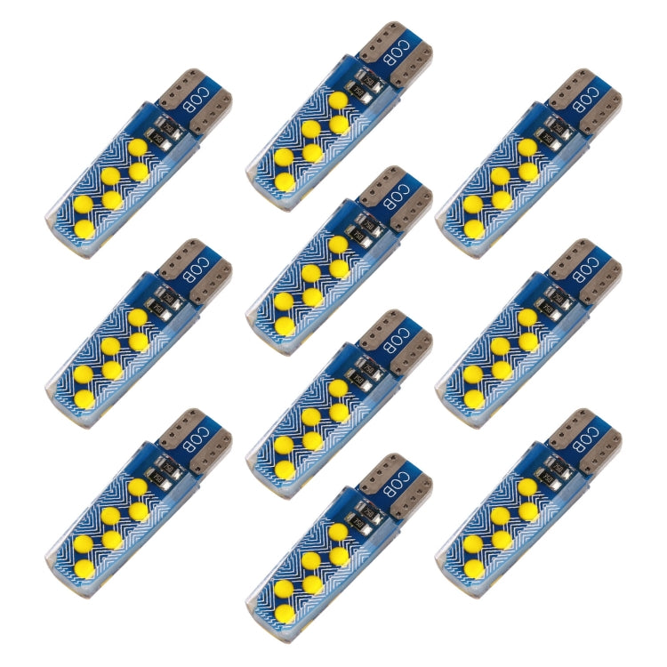 10 pezzi T10 DC12V / 1,2 W Luce di ingombro per auto 12 LED COB Perline lampada, 12LEDs COB (Ice Blue Light), 12LEDs COB (Blue Light), 12LEDs COB (Pink Light), 12LEDs COB (Green Light), 12LEDs COB (Red Light), 12LEDs COB (White Light)                  ...