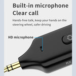 Trasmettitore ricevitore Bluetooth per auto A60 3 in 1 3.5AUX Chiamata in vivavoce, A60