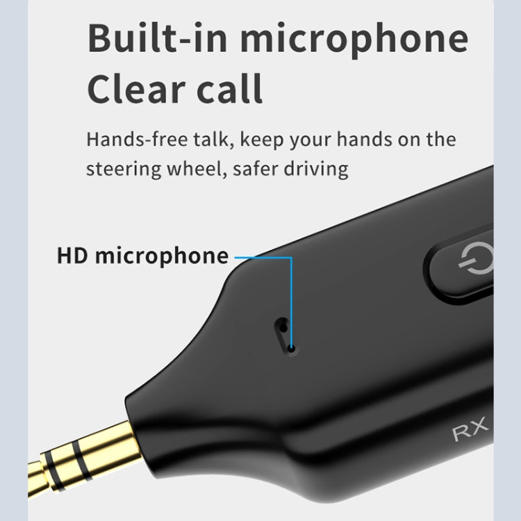 Trasmettitore ricevitore Bluetooth per auto A60 3 in 1 3.5AUX Chiamata in vivavoce, A60