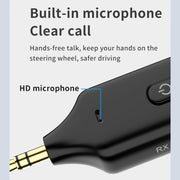 Trasmettitore ricevitore Bluetooth per auto A60 3 in 1 3.5AUX Chiamata in vivavoce, A60