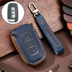 Custodia protettiva per chiave Hallmo in pelle di vacchetta per auto per KIA K2 / K3 / K5 a 3 pulsanti, For KIA K2 / K3 / K5 3-button