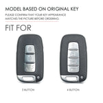 Custodia protettiva per chiave Hallmo in pelle di vacchetta per auto per KIA K2 / K3 / K5 a 3 pulsanti, For KIA K2 / K3 / K5 3-button