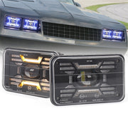 OL-2051S 1 paio di fari rettangolari 4x6 pollici fuoristrada modificati Angel Devil Eyes, OL-2051S