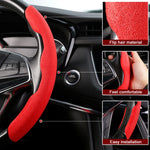 Coprivolante universale per auto in pelle scamosciata