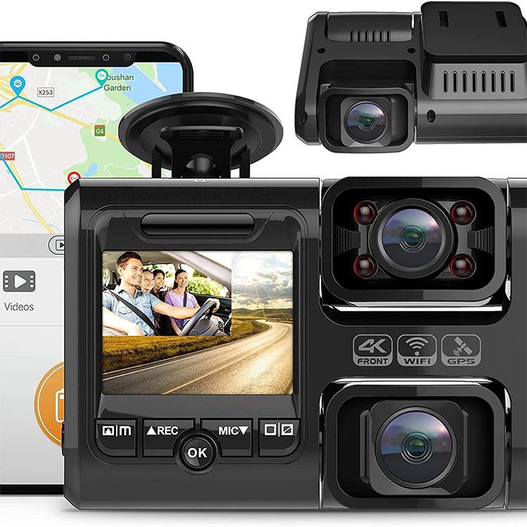 Z30 WiFi Doppia lente HD 2160P Visione notturna senza luce Registratore di guida panoramico a 360 gradi, versione GPS, Z30 GPS Version
