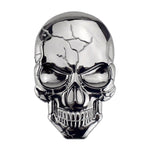 Adesivo per auto in metallo con teschio tridimensionale del diavolo, Bronze, Silver Grey, Titanium Color