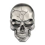 Adesivo per auto in metallo con teschio tridimensionale del diavolo, Bronze, Silver Grey, Titanium Color