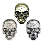 Adesivo per auto in metallo con teschio tridimensionale del diavolo, Bronze, Silver Grey, Titanium Color