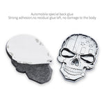 Adesivo per auto con placcatura in metallo tridimensionale del teschio del diavolo, Black, Gun Metal, Plating Bronze, Red, Silver