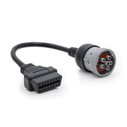 Cavo adattatore diagnostico per auto femmina J1708 da 6 pin a OBD2 16 pin, 6Pin to OBD2