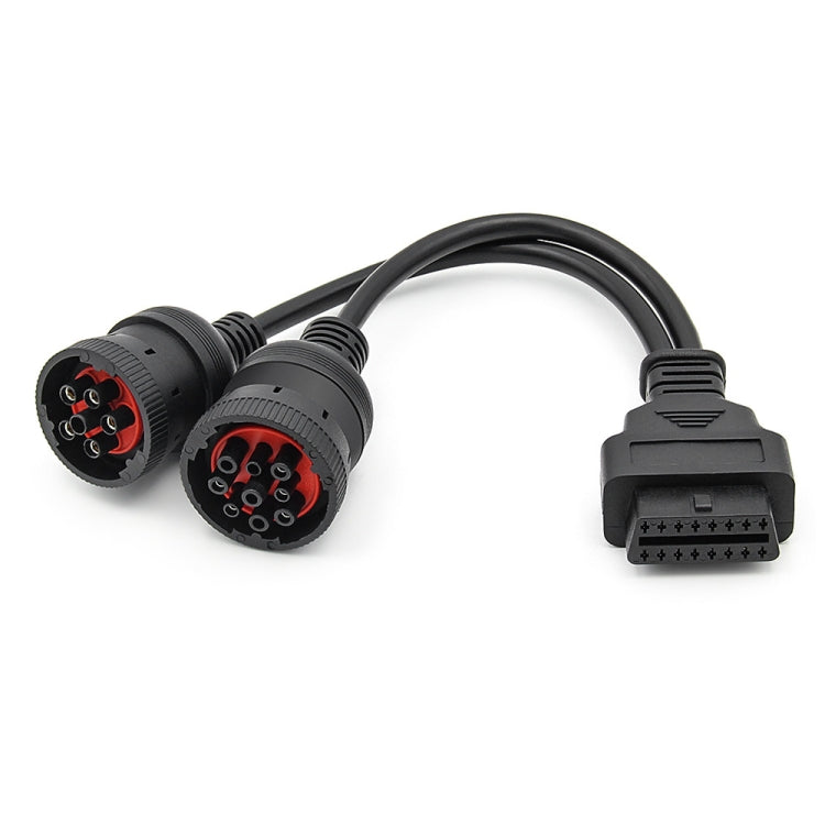 Cavo adattatore diagnostico per auto femmina J1708 J1939 da 6 pin 9 pin a OBD2 16 pin, 6Pin 9Pin to OBD2