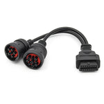 Cavo adattatore diagnostico per auto femmina J1708 J1939 da 6 pin 9 pin a OBD2 16 pin, 6Pin 9Pin to OBD2