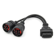 Cavo adattatore diagnostico per auto femmina J1708 J1939 da 6 pin 9 pin a OBD2 16 pin, 6Pin 9Pin to OBD2