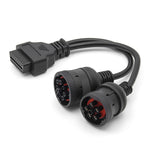 Cavo adattatore diagnostico per auto femmina J1708 J1939 da 6 pin 9 pin a OBD2 16 pin, 6Pin 9Pin to OBD2