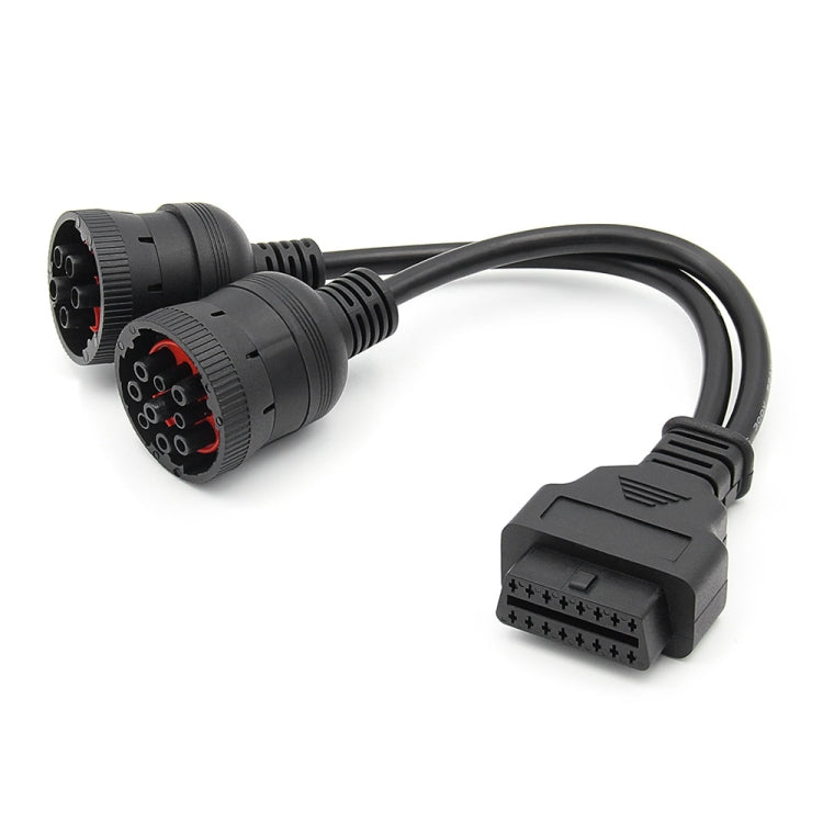 Cavo adattatore diagnostico per auto femmina J1708 J1939 da 6 pin 9 pin a OBD2 16 pin, 6Pin 9Pin to OBD2