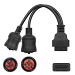 Cavo adattatore diagnostico per auto femmina J1708 J1939 da 6 pin 9 pin a OBD2 16 pin, 6Pin 9Pin to OBD2