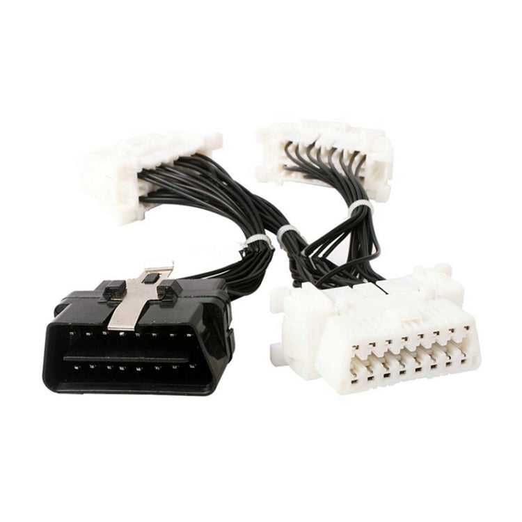 Cavo diagnostico per auto ELM327 OBD2 da 16 pin maschio a 3 femmine, 16Pin Male to 3 Female