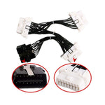 Cavo diagnostico per auto ELM327 OBD2 da 16 pin maschio a 3 femmine, 16Pin Male to 3 Female