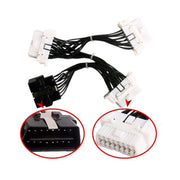 Cavo diagnostico per auto ELM327 OBD2 da 16 pin maschio a 3 femmine, 16Pin Male to 3 Female