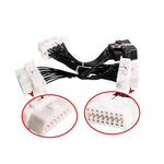 Cavo diagnostico per auto ELM327 OBD2 da 16 pin maschio a 3 femmine, 16Pin Male to 3 Female