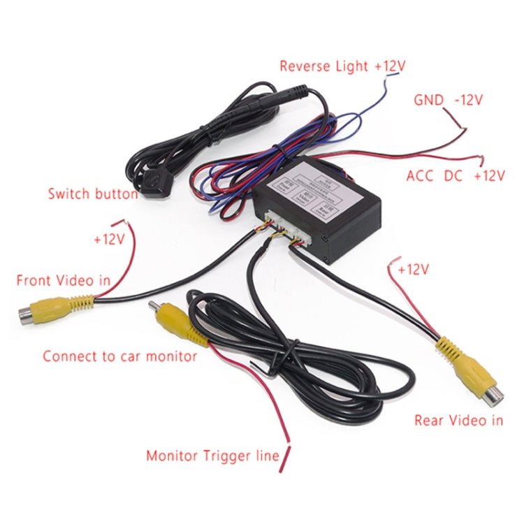 Telecamera per punto cieco destro dell'auto, commutazione dell'immagine di retromarcia, scatola di controllo bidirezionale per vista anteriore e posteriore, Two-way Control Box