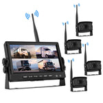 PZ710-W Monitor digitale a schermo diviso per retrovisione wireless da 7 pollici per auto con quattro registrazioni, Four Record