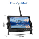 PZ710-W Monitor digitale a schermo diviso per retrovisione wireless da 7 pollici per auto con quattro registrazioni, Four Record