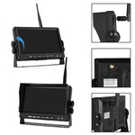 PZ710-W Monitor digitale a schermo diviso per retrovisione wireless da 7 pollici per auto con quattro registrazioni, Four Record
