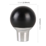 Resina a sfera rotonda piccola per auto universale + pomello del cambio in metallo in fibra di carbonio, Small Round Ball (Black), Small Round Ball (White)