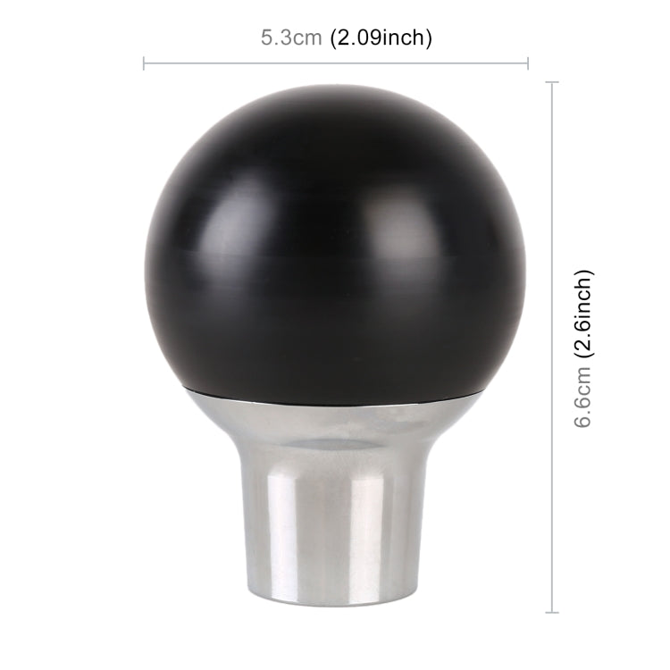 Resina a sfera rotonda piccola per auto universale + pomello del cambio in metallo in fibra di carbonio, Small Round Ball (Black), Small Round Ball (White)