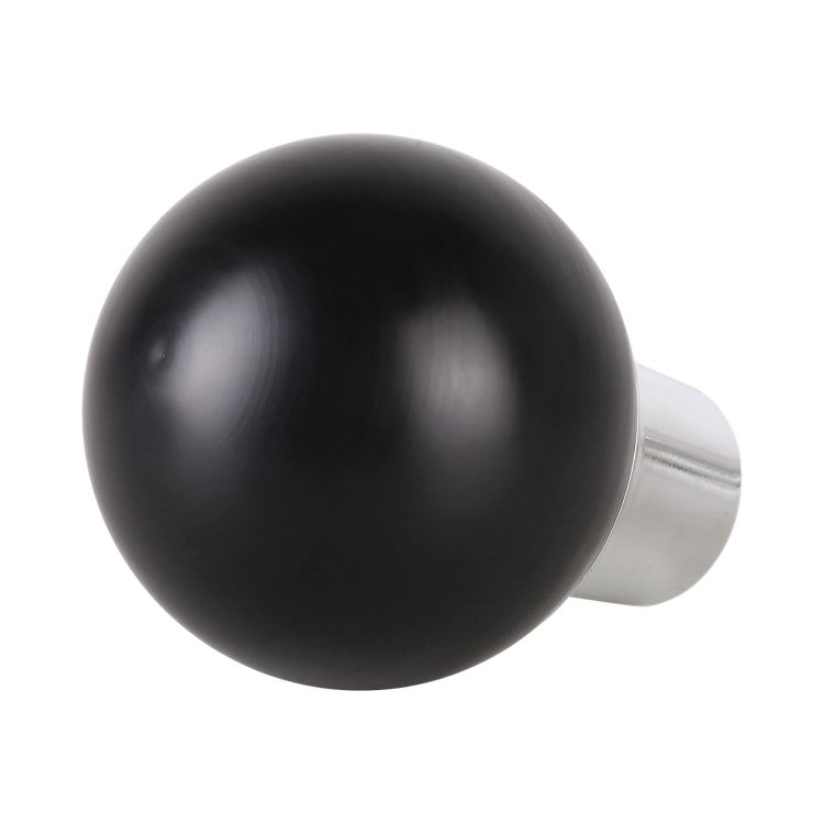 Resina a sfera rotonda piccola per auto universale + pomello del cambio in metallo in fibra di carbonio, Small Round Ball (Black), Small Round Ball (White)